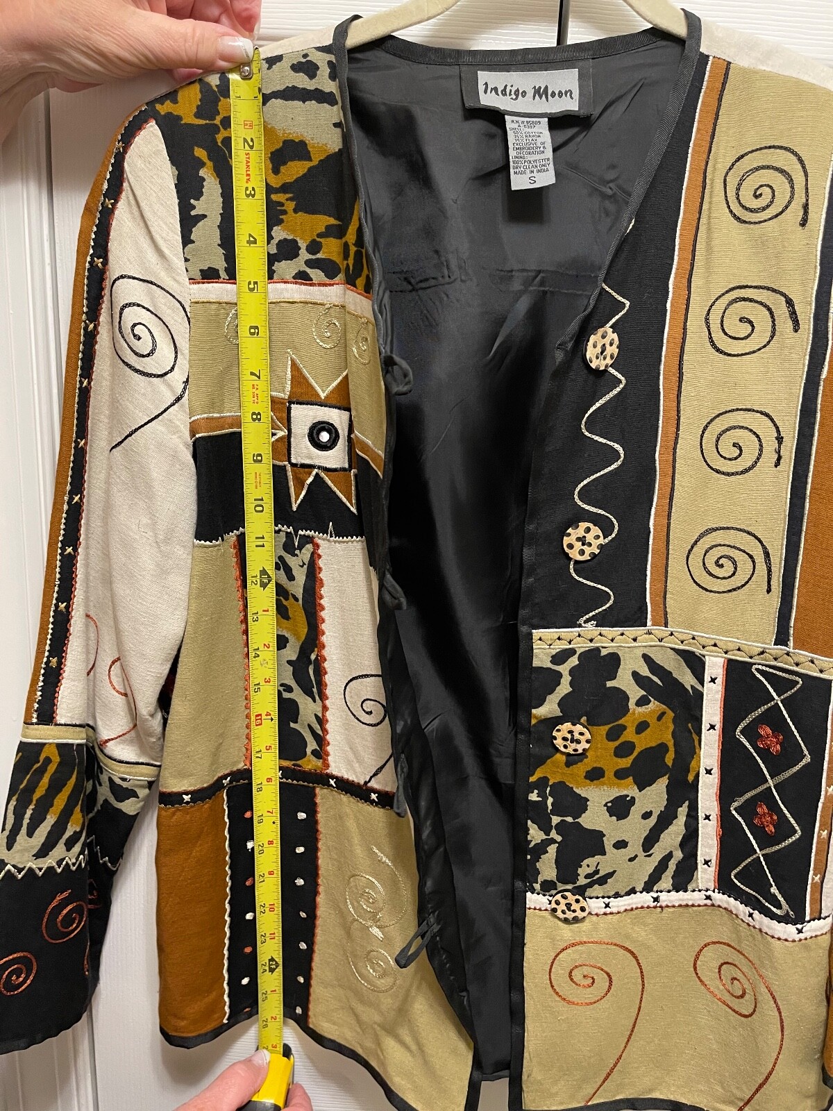 Indigo Moon Woman's Patterned Button Down Jacket/… - image 4