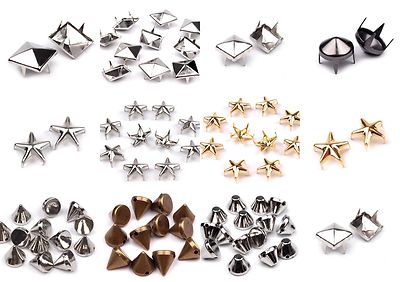Pyramidennieten Silber, Gold, Schwarz, Antracit Pyramiden Nieten, Ziernieten
