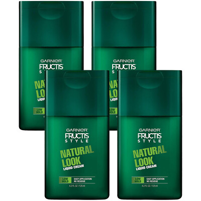 4-New Garnier Hair Care Fructis Style Natural Look Liquid Hair Cream for Men No