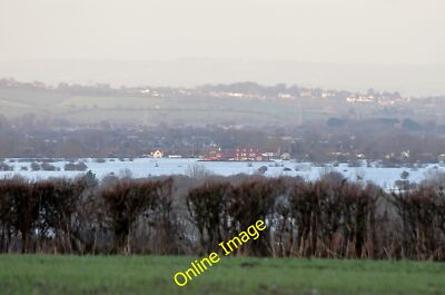 Foto 12x8 Sedgemoor: Landschaft Landschaft St. Michael Kirche Blick über c2014