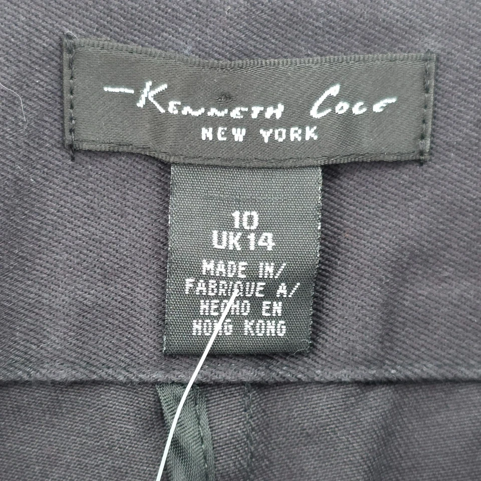 Pantalones Kenneth Cole Vintage tiro bajo acampanados sarga 10 gris carbón holgados Y2K nuevos en stock nuevos Foto 2 de 4