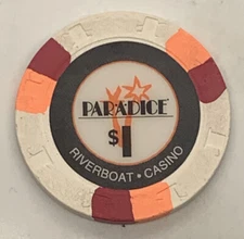 1999 Par-A-Dice - $1 Casino Chip - East Peoria IL - Paul-son H&C- Obsolete