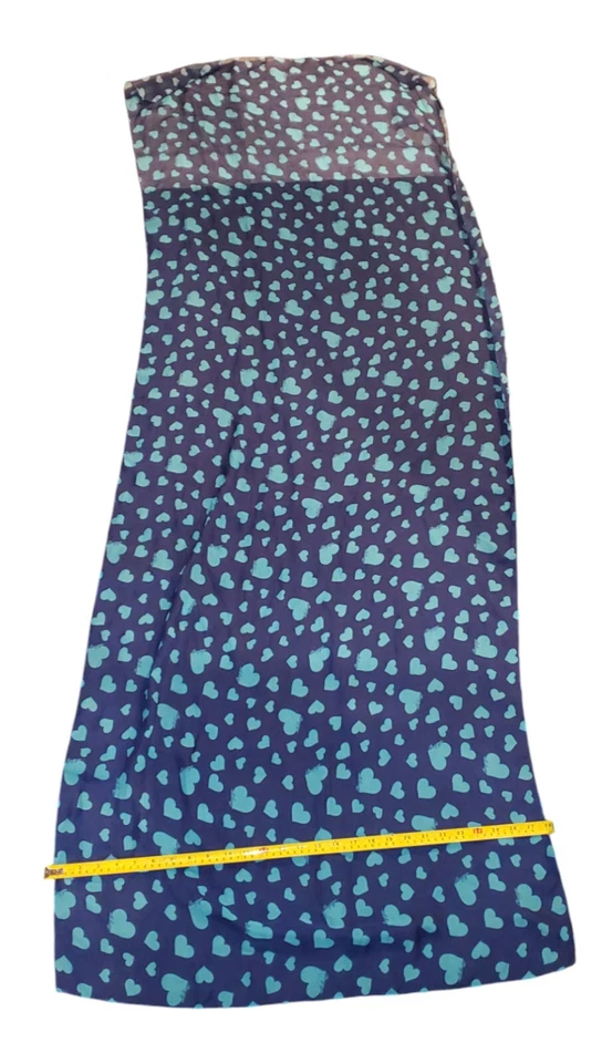 Женский Rampage темно-синий с синими сердцами узкий шарф 78 дюймов × 28 дюймов - Изображение 4 из 4