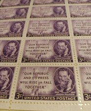 Scott #946, Joseph Pulitzer, Our Republic and its Press, MNH, FDC, 3c, 1947