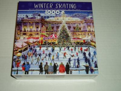 The Macneil Studio Winter Skating Ceaco Jigsaw Puzzle  NIB