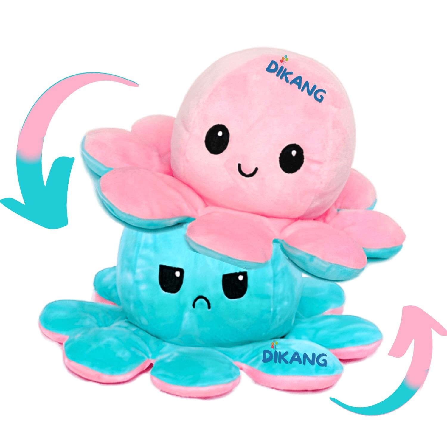 DIKANG Face Changing Octopus Plushie Soft Toys for Kids Girls | Teddy Bear Soft