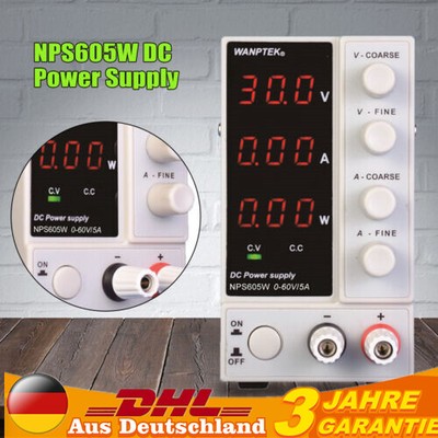 60V 5A Variable Lab Bench Power Supply DC Adjustable Switching Regulated Power