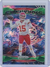 2024 Panini Prizm Fireworks Green Ice Prizm #1 Patrick Mahomes II