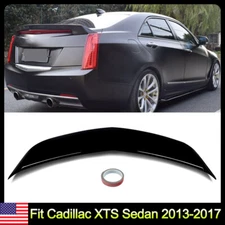 Highkick V Style Trunk Spoiler Wing Lip For Cadillac XTS 2013-2017 Gloss Black