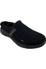 Ryka Suede Faux Fur Clogs Alaska Black