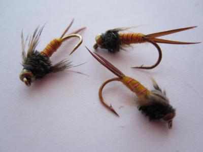 1 DZ D16-5 BEAD HEAD HOTWIRE MAYFLY'S (SIZES AVAILABLE), NYMPHS