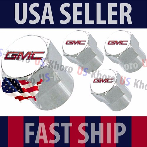 GMC Logo Valves Caps Stems Covers Chromed Wheel Roundel Car Auto Tire Emblem USA eBay