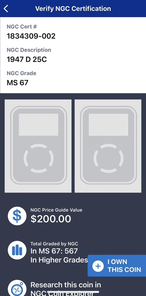 1947 25C Washington Quarter NGC MS 67 Superb Gem, Blast White, Sharp Full Strike - Image 3 of 3