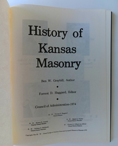 History of Kansas Masonry Book 1974 - Picture 2 of 7