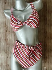 Nwt Victorias Secret Tie Bralette Top  Tie High Waist Bottom 2 Pc Bikini L