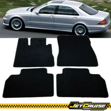 Fits 98-05 Benz S Class Sedan Floor Mats Front & Rear Black Nylon Carpets 4PC