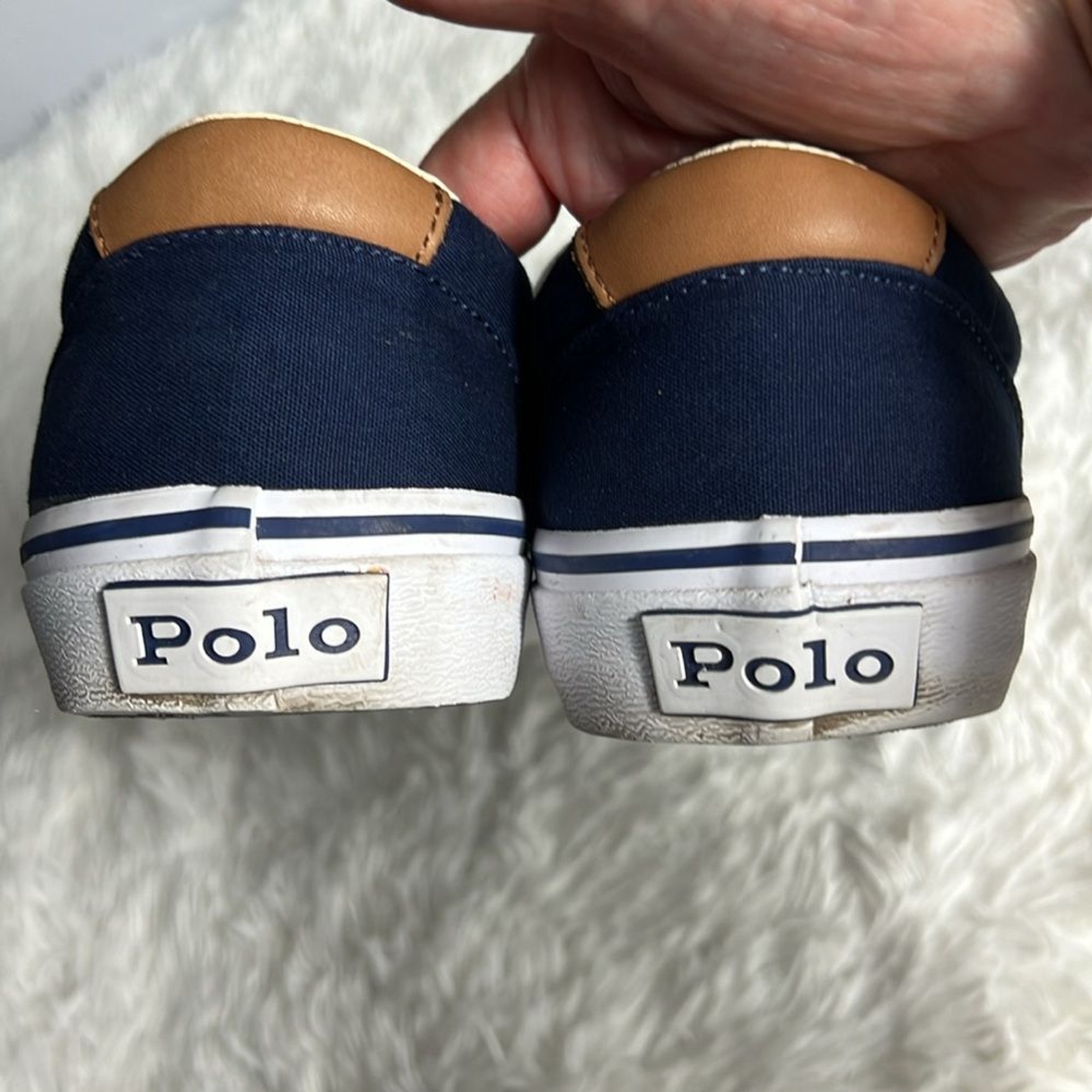 Sneakers Polo di Ralph Lauren Keaton pony blu navy stringate tela 9