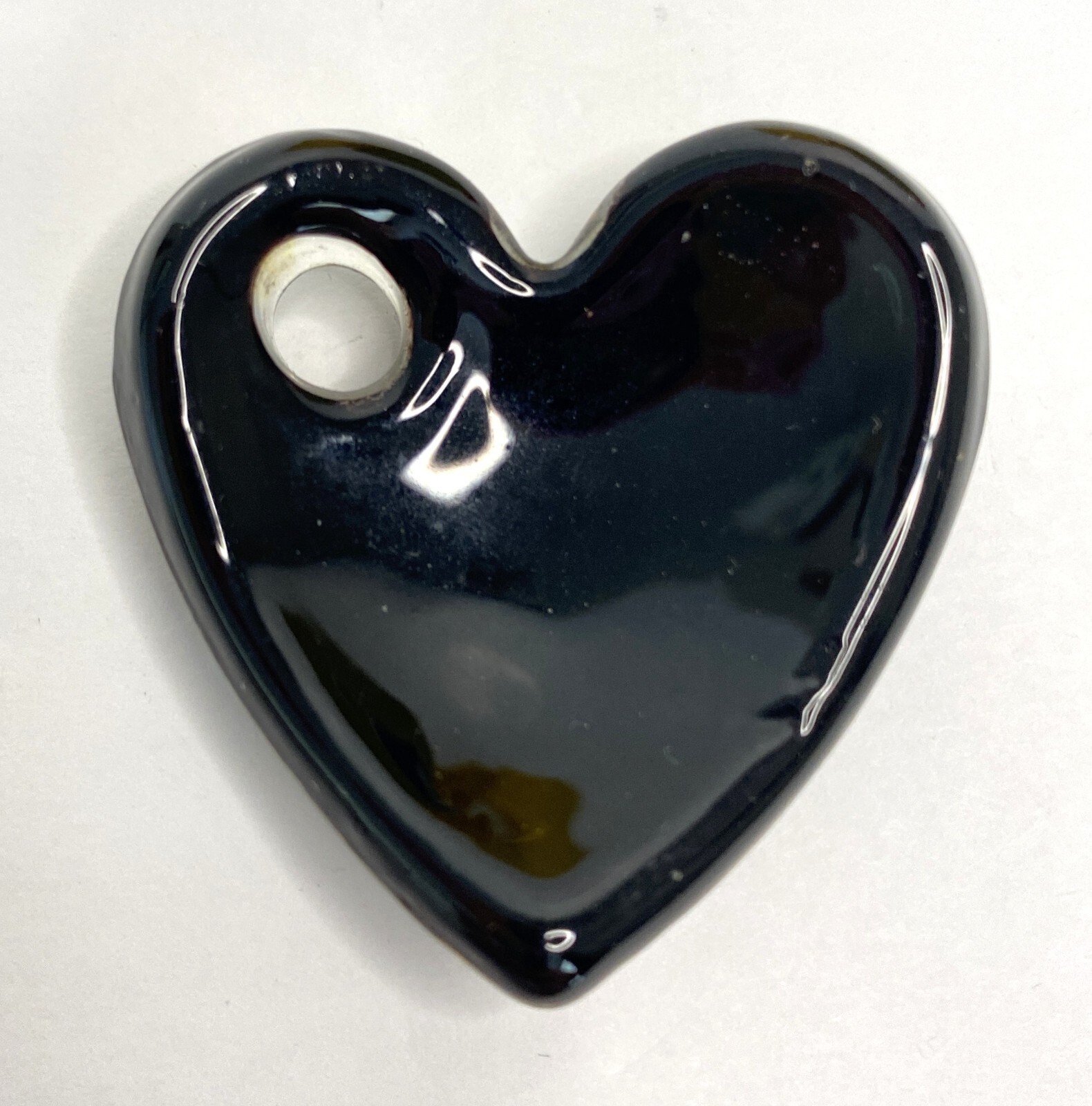 Pendant Handcrafted Murano Style Millefiori Glass Foil Heart UNIQUE Multicolored