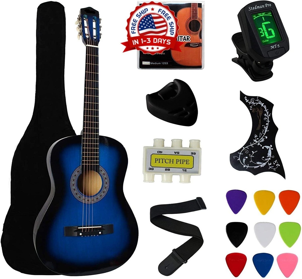 Guitarras Acusticas Para Ninos Baratas 38 Puldadas Con Kit De
