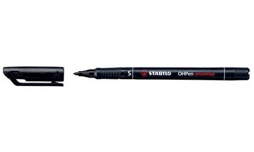 STABILO PAT Test Permanent Black Pen to write on labels