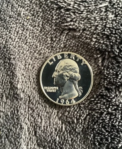1964 P -  Proof Washington Quarter  90% Silver
