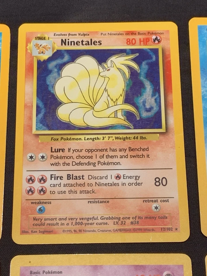 Vintage Holo Rare Pokemon Cards WOTC 1999 Base Set, Fossil, Jungle MP/HP Mewtwo - Image 3 of 4