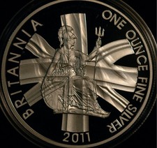 2011 Britannia  SILVER PROOF Troy Ounce .958 Fine Two Pounds £2 Box + COA (BLD)