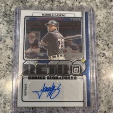 2021 Panini Donruss Optic Retro Signature Series Harold Castro Autograph #RET-HC