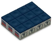 Billiard CHALK - ONE DOZEN Blue