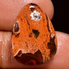 Natural Mexican Fire Opal Pear Shape Cabochon Gemstone 14 Ct 19X14X7 mm GC-20734