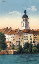 Old postcard SWISS SOLURE Olten Church (11443)