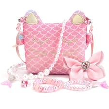 mibasies Purse for Little Girls Dress Up Jewelry Pretend Play Medium, Set3