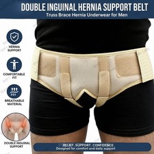 Double Inguinal Groin Hernia Support Belt Truss Brace hernia underwear for men
