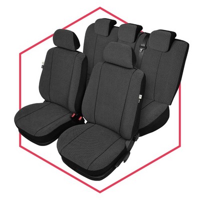 Autositzbezüge Schonbezüge Sitzbezug Set Auto Schwarz für Mazda 2