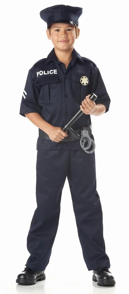 Costume D’Agent De Police Enfant California Costumes Bleu Halloween - Photo 1/1