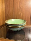 Set of 2 7” Vintage Frankoma Bowls in Prairie Green CHIPS AT BOTTOM OF BOWL