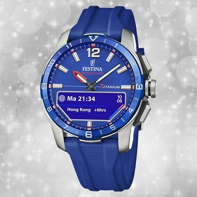 Armbanduhr Silikon blau Herren Uhr Festina Connected UF23000/3