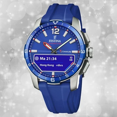 Armbanduhr Silikon blau Herren Uhr Festina Connected UF23000/3 - Bild 1 von 4