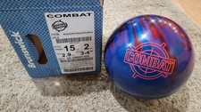 Brunswick Combat Bowling Ball 1st Quality  15 Pounds  3-4" Pin  2.9oz TW