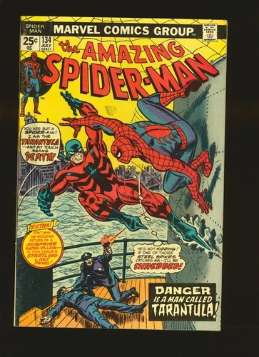 Amazing Spider-Man # 134 Mark Jewelers Insert- 1st Tarantula VG+ Cond