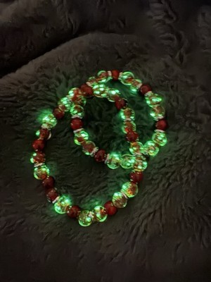 Handmade Firefly Glass Bracelet Set For Woman And Man / Includes Two Bracelets