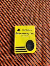 Official Original OEM Sony PlayStation 2 II Memory Card PS2 Authentic 8mb Yellow