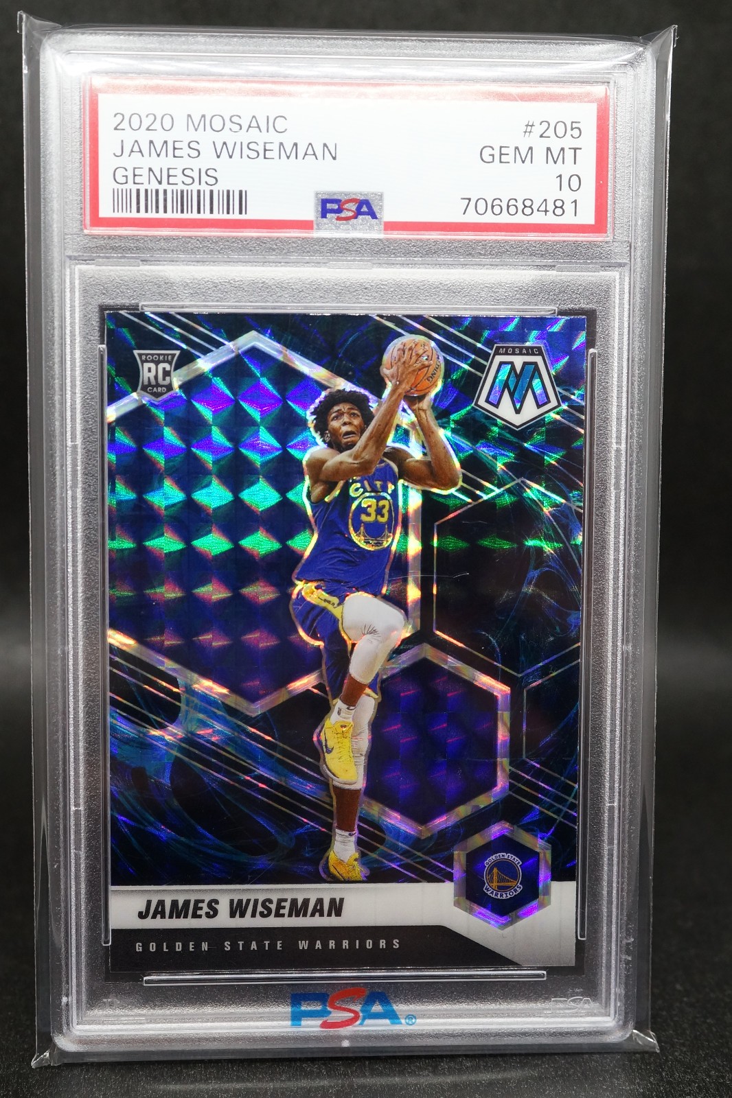 2020-21 JAMES WISEMAN GENESIS MOSAIC ROOKIE RC #205 WARRIORS PSA 10 RARE Invest