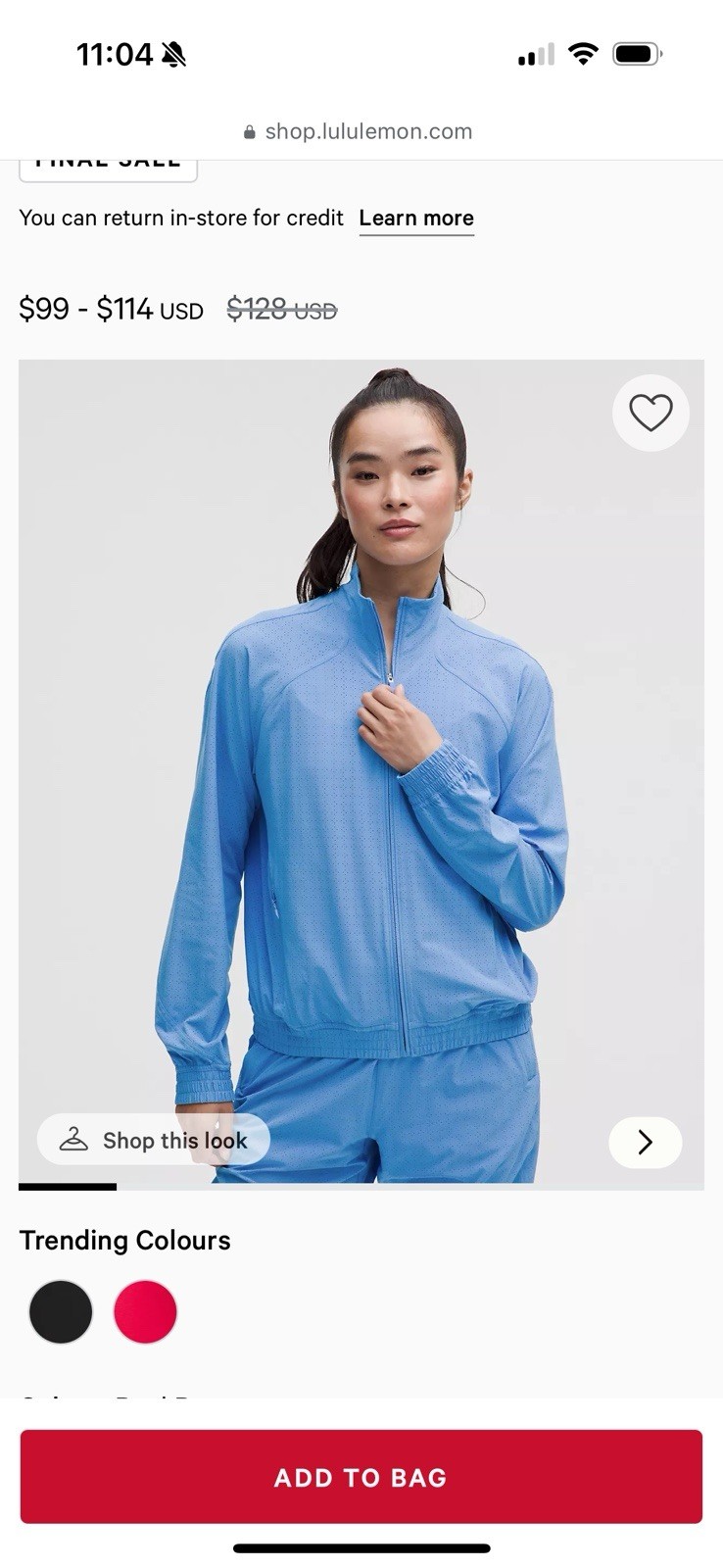 NWT Adapted state perforated Lululemon track Jacket pool Party-Sz 2 image 7