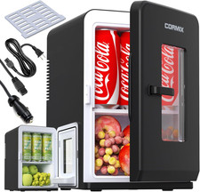 Mini Fridge for Bedroom, 15 Litre/21 Cans Portable Mini Refrigerator with AC/DC
