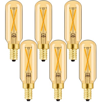 E12 LED Bulb Dimmable 2W Equal 25 watt Light Bulb Amber Warm White 2700K T6 T...