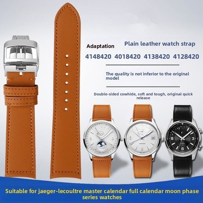 For Jaeger-LeCoultre Curved Quick Release Genuine Leather Watch Strap 19 20 21mm