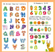 52PCS Magnetic Letters and Numbers Large Fridge Magnets for Toddlers 1-3 Cute An