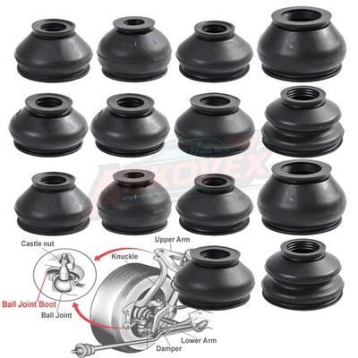 Universal Rubber Ball Joint Boot Dust Cover Tie Rod Linkages End Set Kit 7Size.