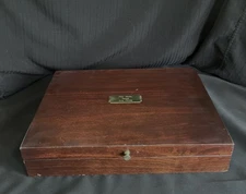 EUREKA Classic Wooden Silverware Chest Flatware Storage Box VINTAGE Style # 50MB